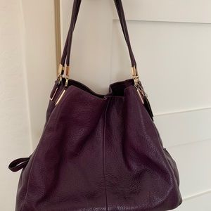 Coach Madison Phoebe Shoulder Bag in Black Violet